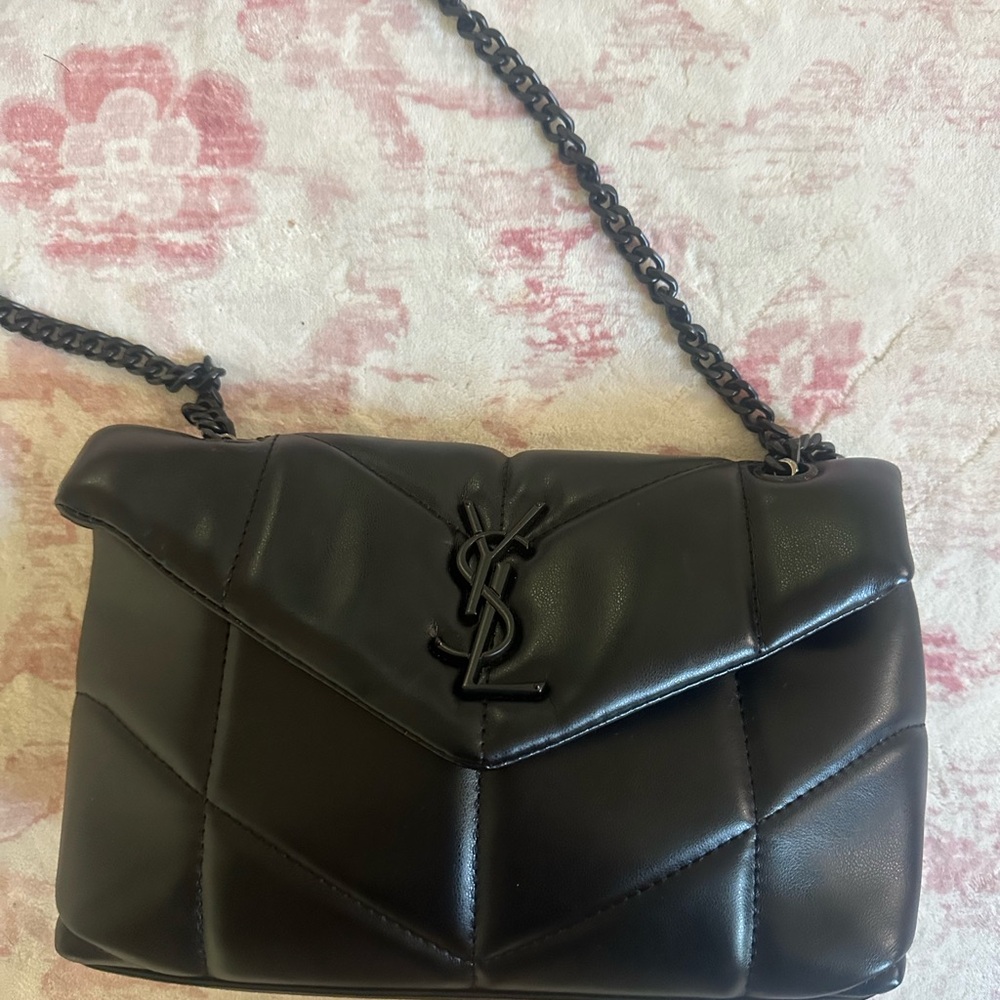 YSL Black Quilted Crossbody Bag with Matte Black Chain Strap - Picture 2 of 5